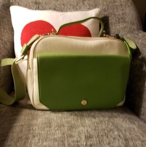 Tory Burch Green and Cream camera bag